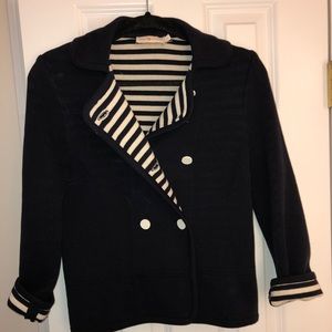 Tory Burch jacket bea navy striped lapel
